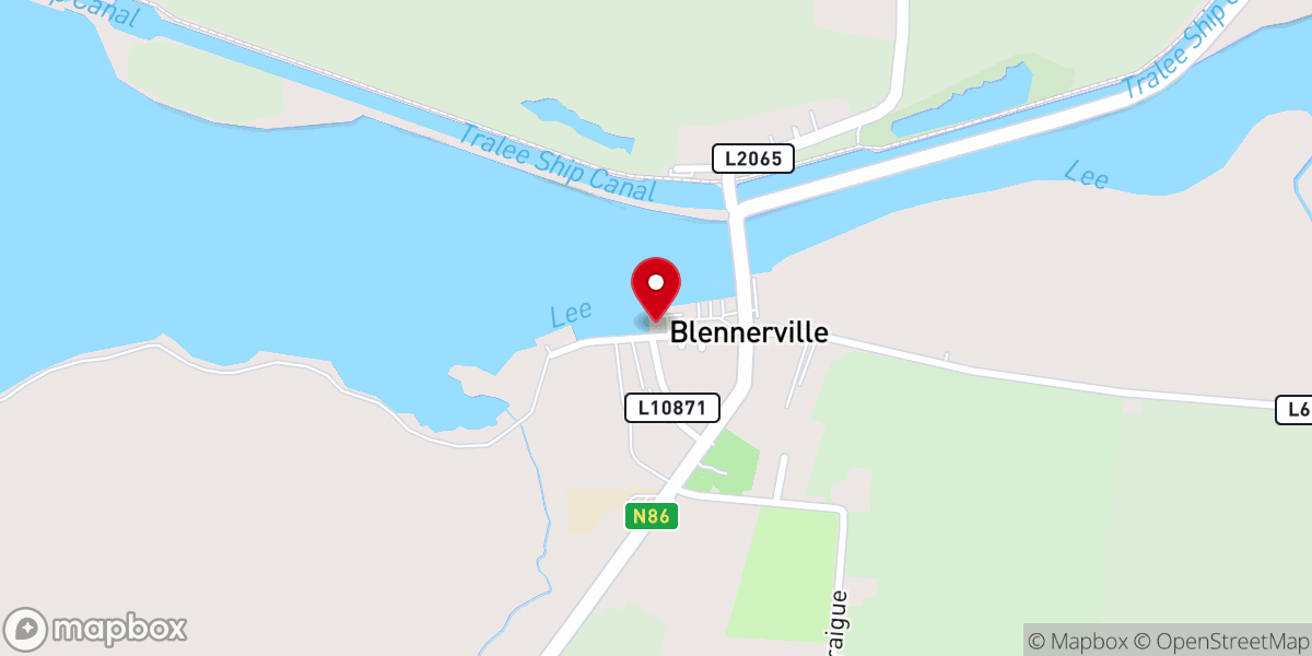 Map showing location of Blennerville Windmill