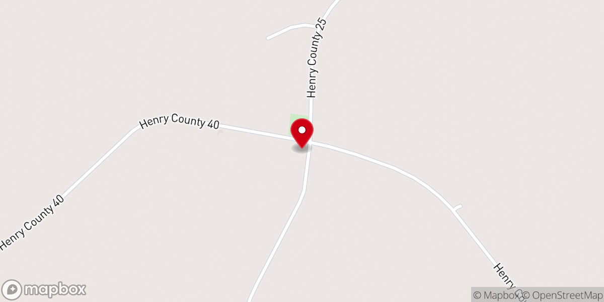 Map showing location of Pleasant Grove Baptist Church