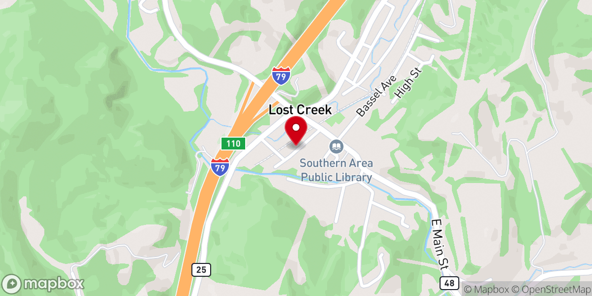Map showing location of LOST CREEK COMMUNITY BLDG