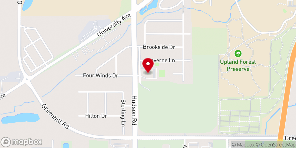 Map showing location of Bethlehem Lutheran Church
