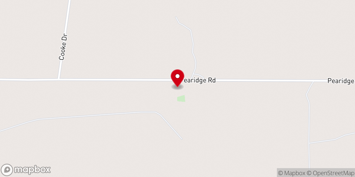 Map showing location of Jones Chapel Church