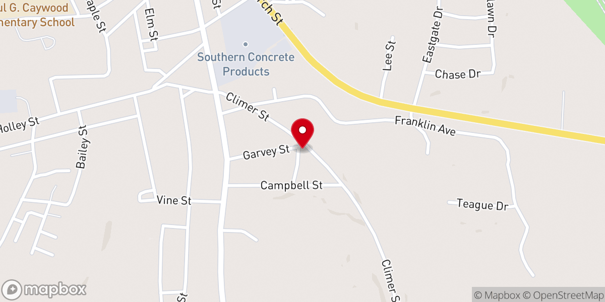 Map showing location of Greater Works Church of God In Christ