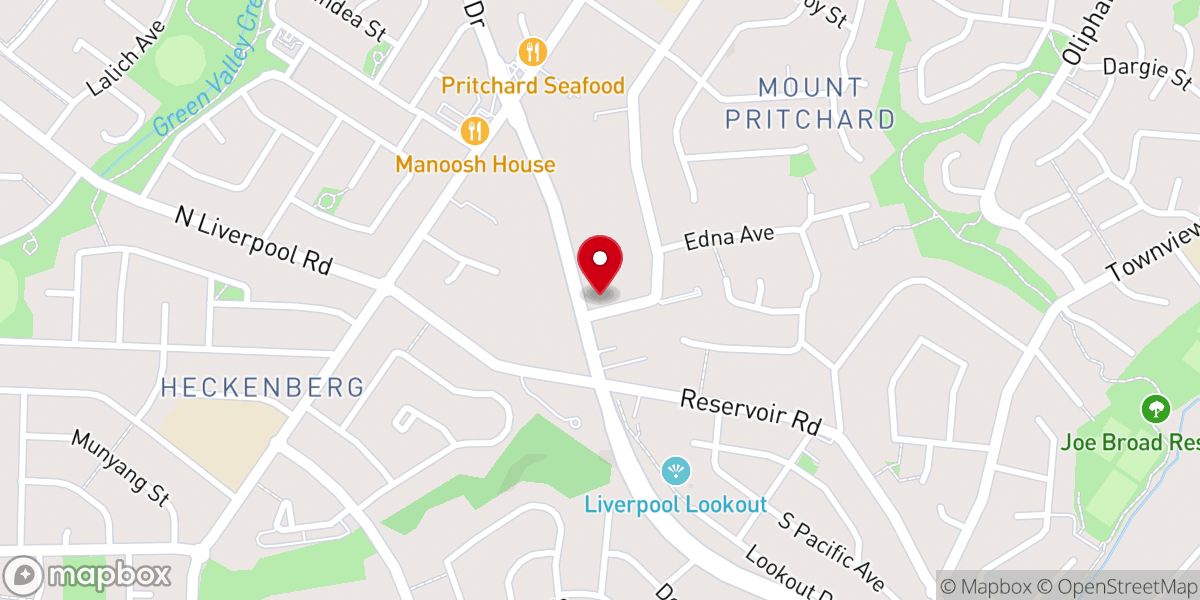Map showing location of Victory Baptist Church