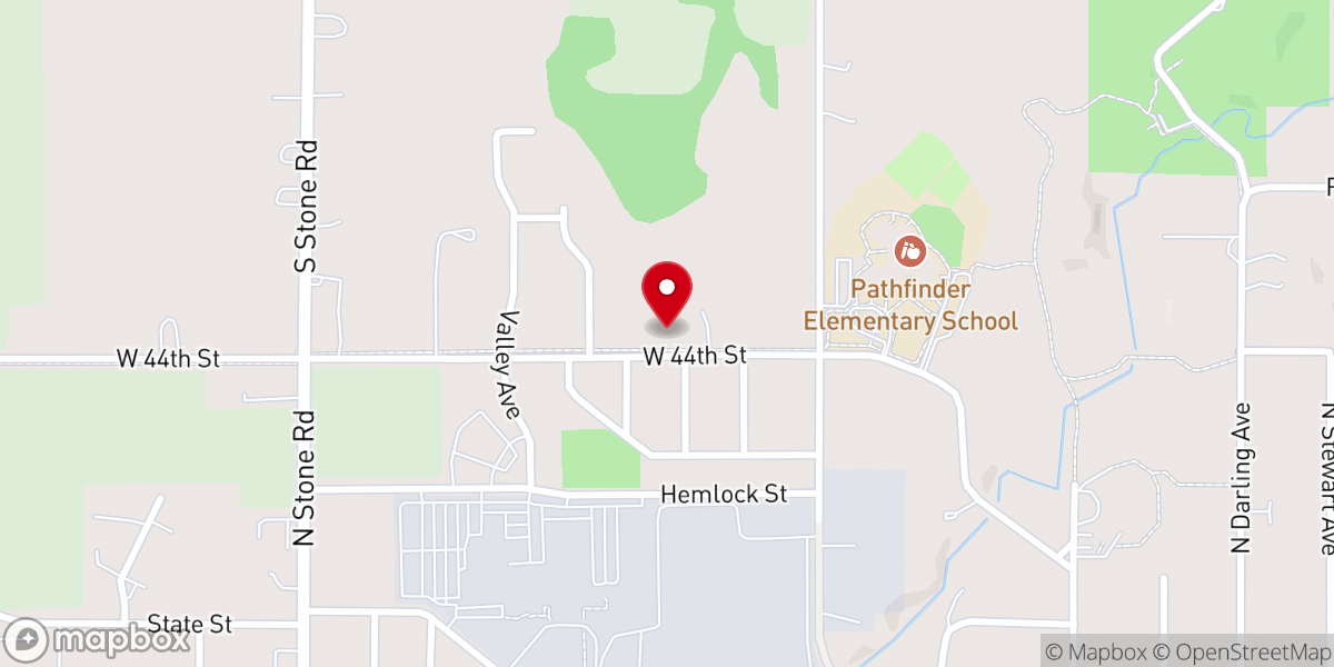 Map showing location of Cornerstone Christian Academy