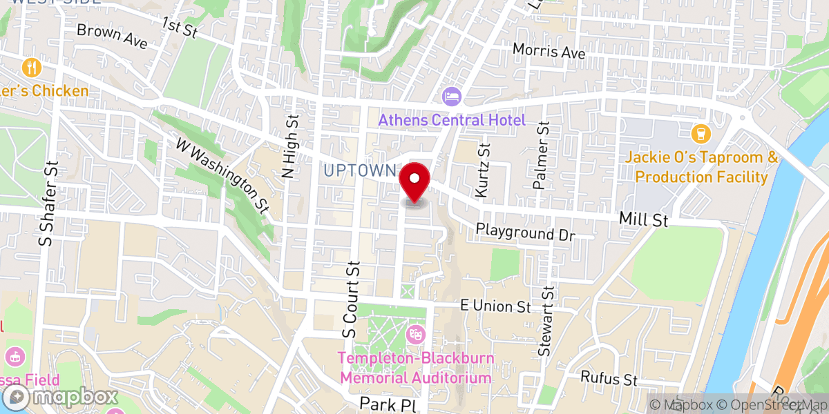 Map showing location of United Campus Ministry