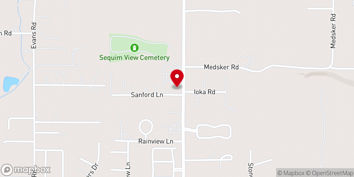Map showing location of Sequim Seventh-day Adventist Church