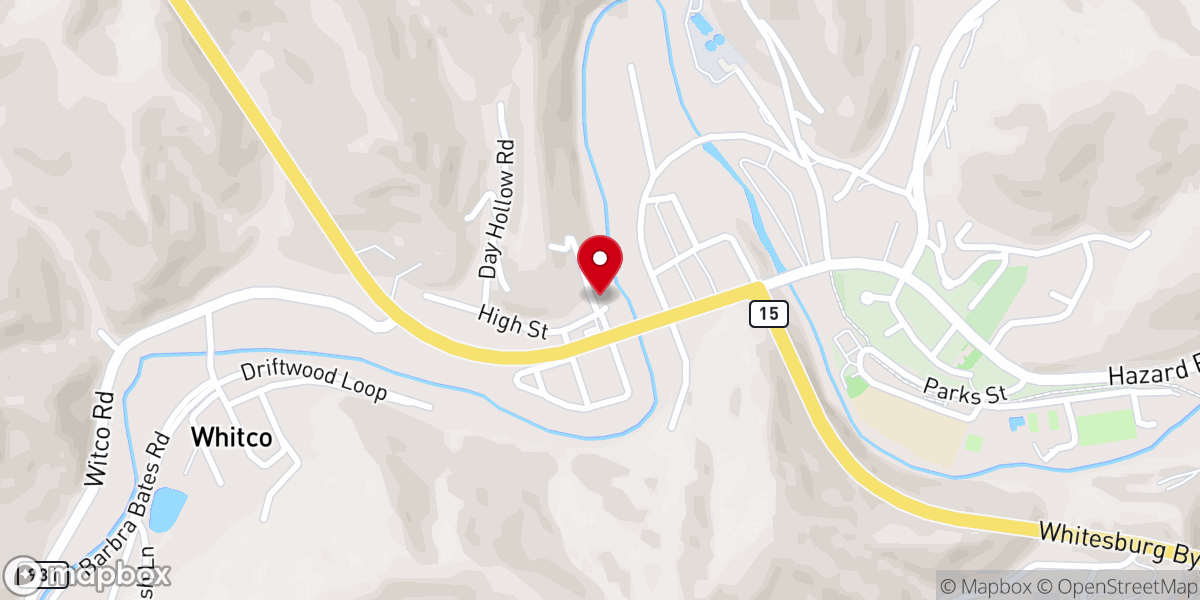 Map showing location of Whitco Pentecostal Faith Tabernacle