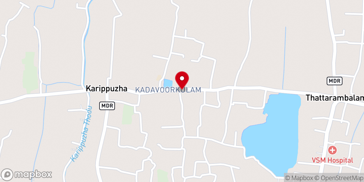 Map showing location of IPC Bethel Karipuzha