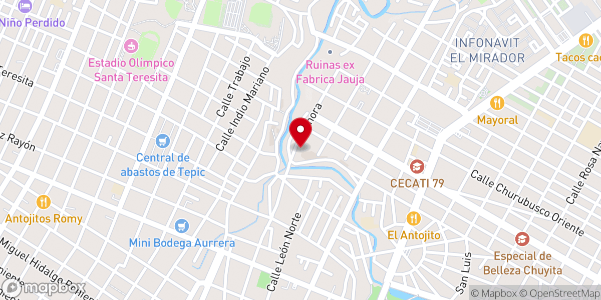 Map showing location of Templo San Judas Tadeo