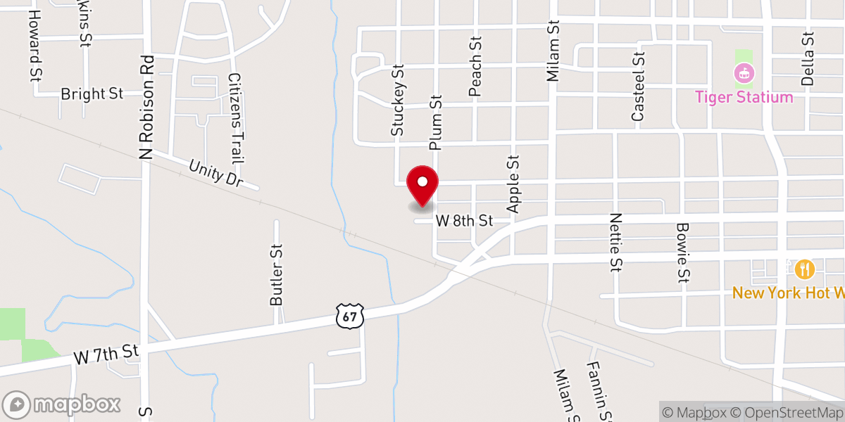 Map showing location of Saint Paul United Methodist Church
