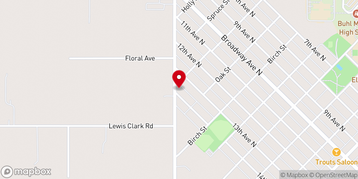 Map showing location of Iglesia Esperanza De Vida Buhl