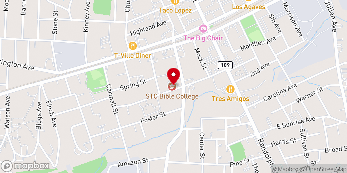 Map showing location of Thomasville World Outreach Center