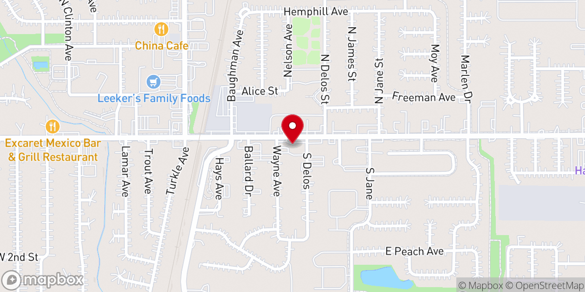Map showing location of Haysville Iglesia del nazareno Betel