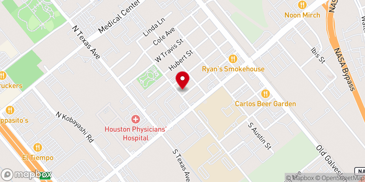 Map showing location of St. John the Theologian Greek Orthodox Church