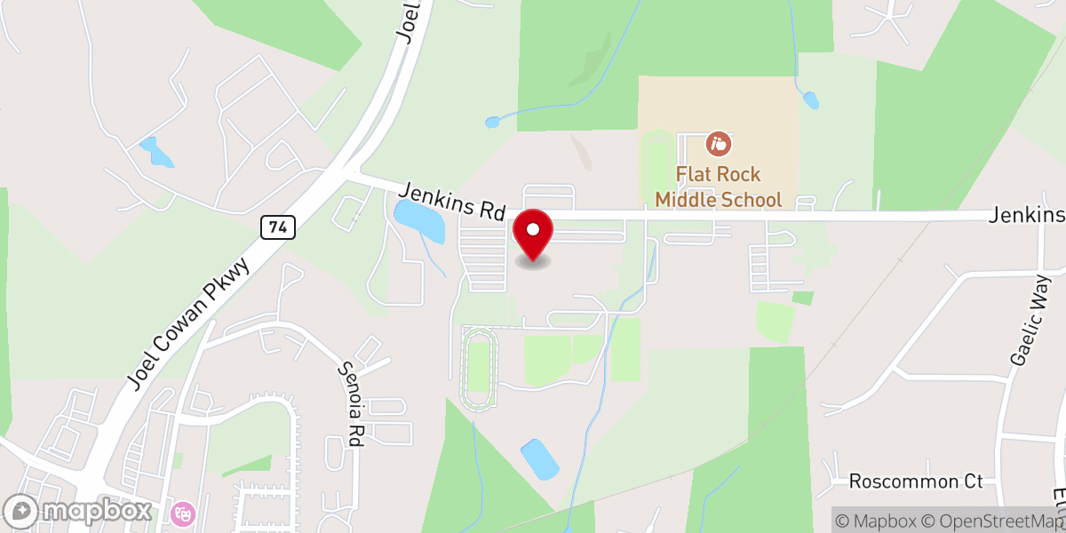 Map showing location of Christ Church of South Metro Atlanta