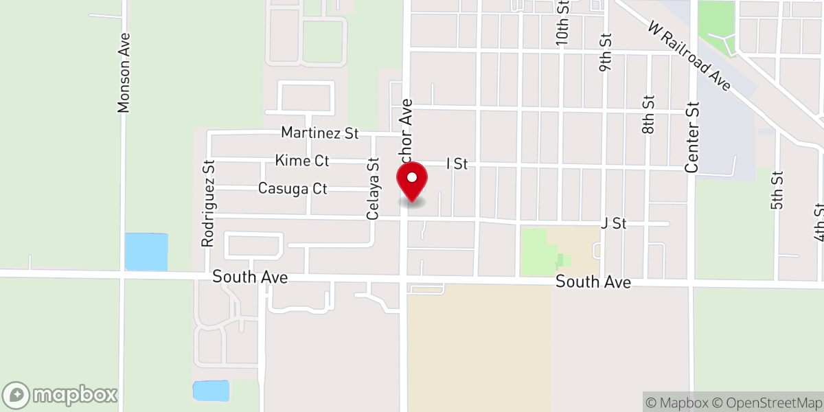 Map showing location of Mountain View Southern Church