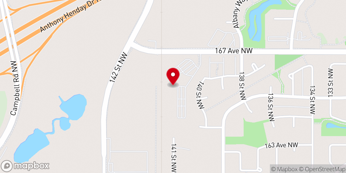Map showing location of North Pointe Community Church
