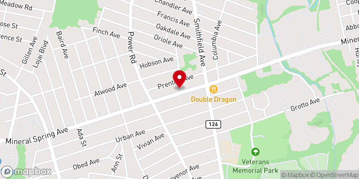 Map showing location of Abundant Blessing Church