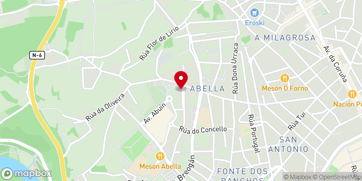 Map showing location of Montero's salon
