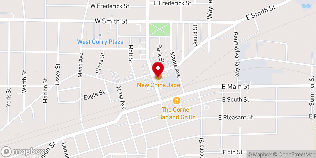 Map showing location of Lillian’s Cafe