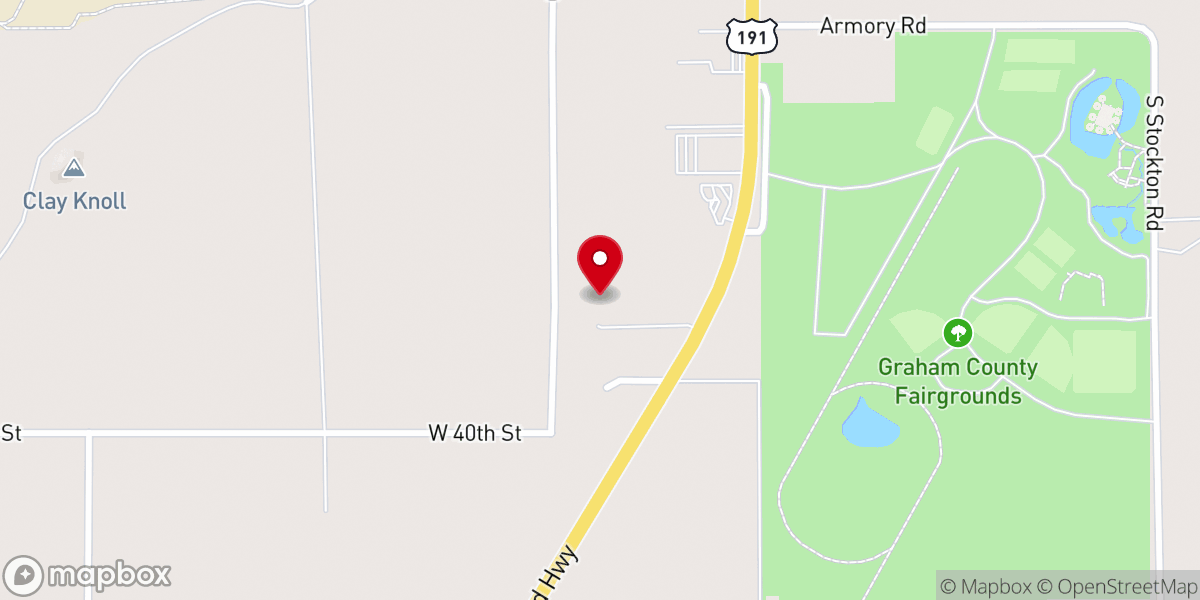 Map showing location of Safford Church of Christ