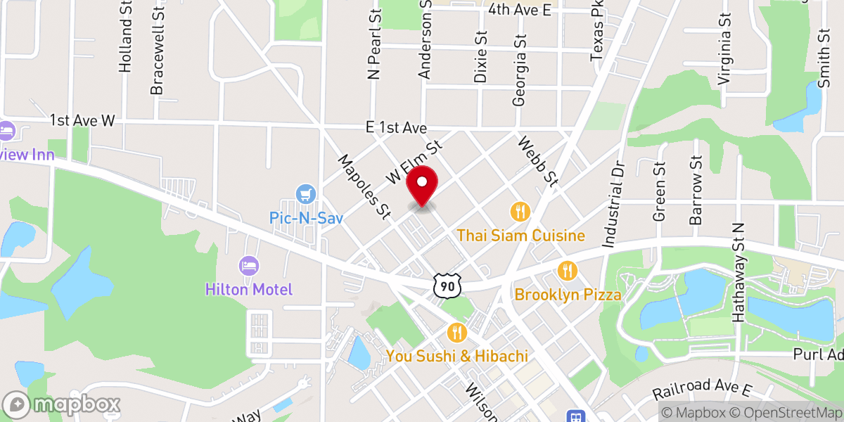 Map showing location of First Baptist Church of Crestview Youth House