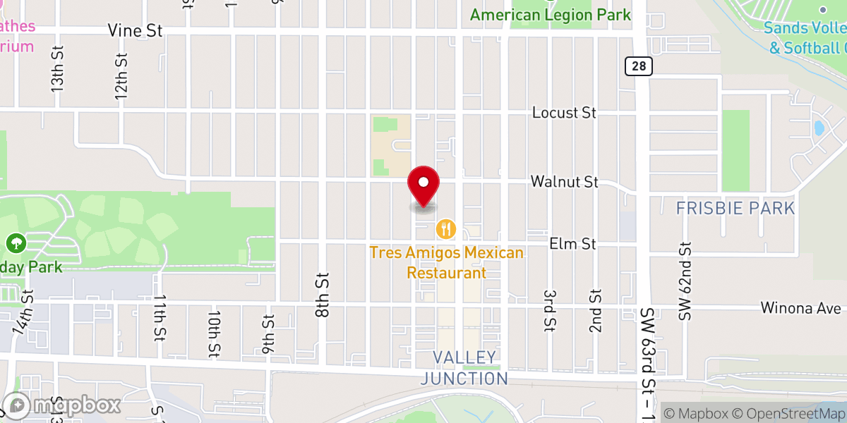 Map showing location of Destiny Church