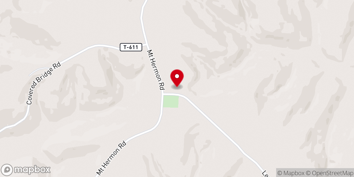Map showing location of Mt Herman Presbyterian Church