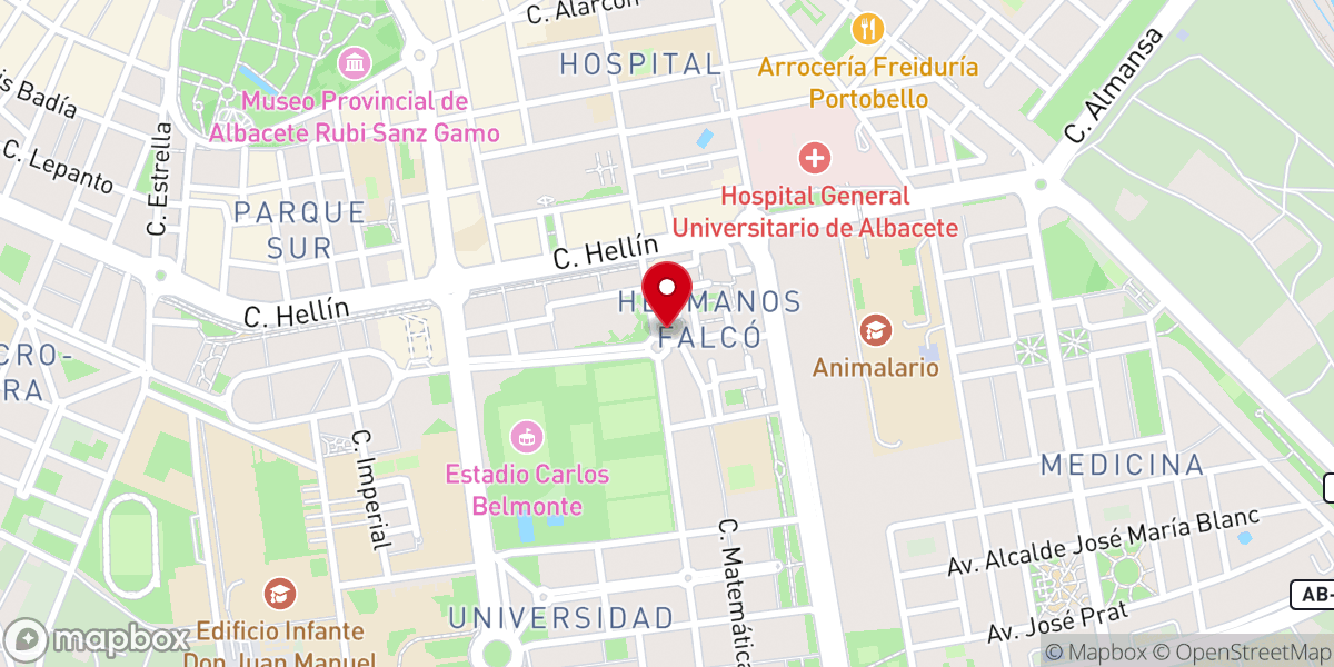 Map showing location of Parroquia Santo Domingo de Guzmán