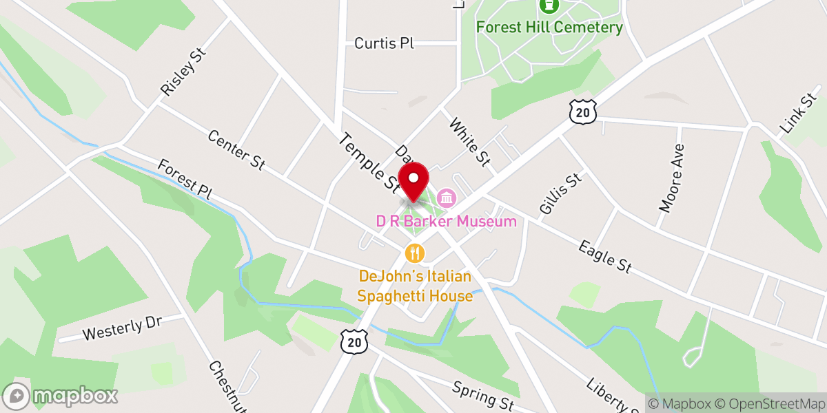 Map showing location of Fredonia Farmers' Market