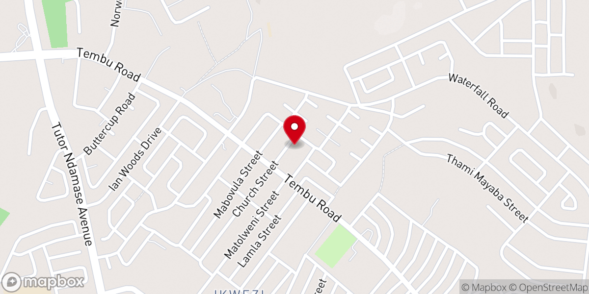 Map showing location of St Andrews Vicarage Church Ngangelizwe