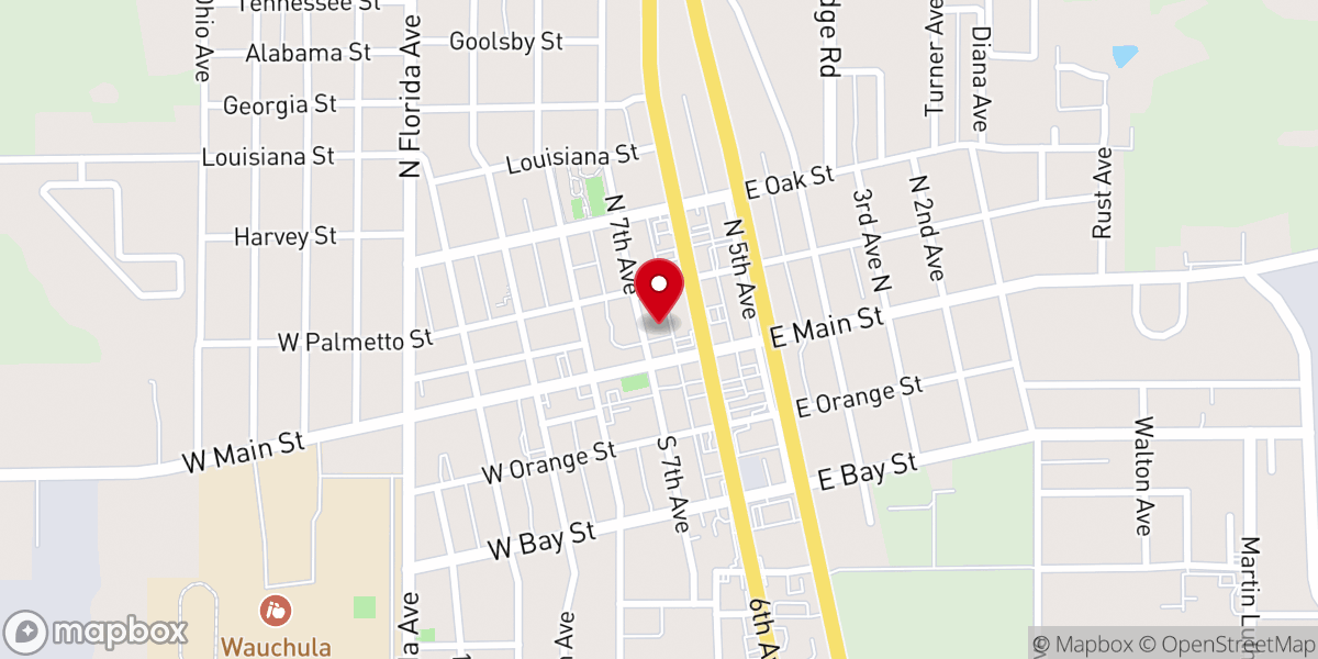 Map showing location of Faith Presbyterian Church