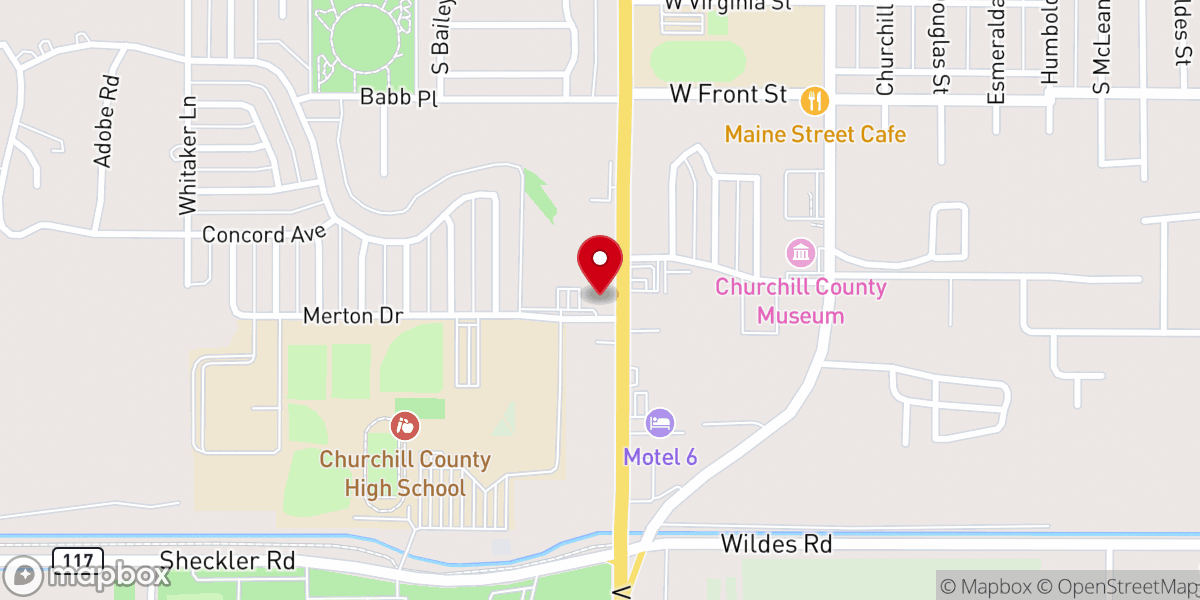 Map showing location of Saint John's Lutheran Church