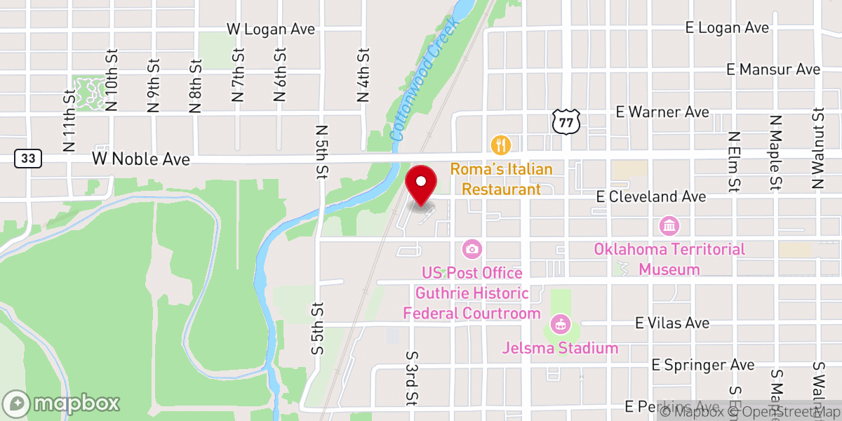 Map showing location of Guthrie Retreat