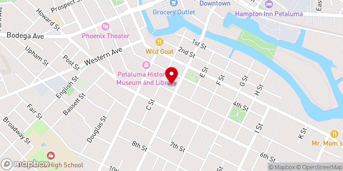 Map showing location of United Methodist Church