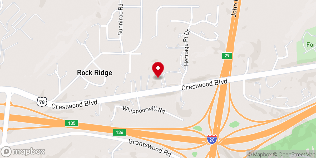 Map showing location of Heritage Place Church of Christ