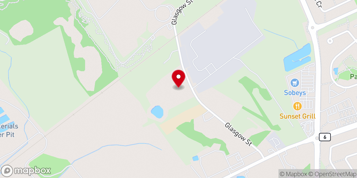 Map showing location of Kitchener Baptist Church