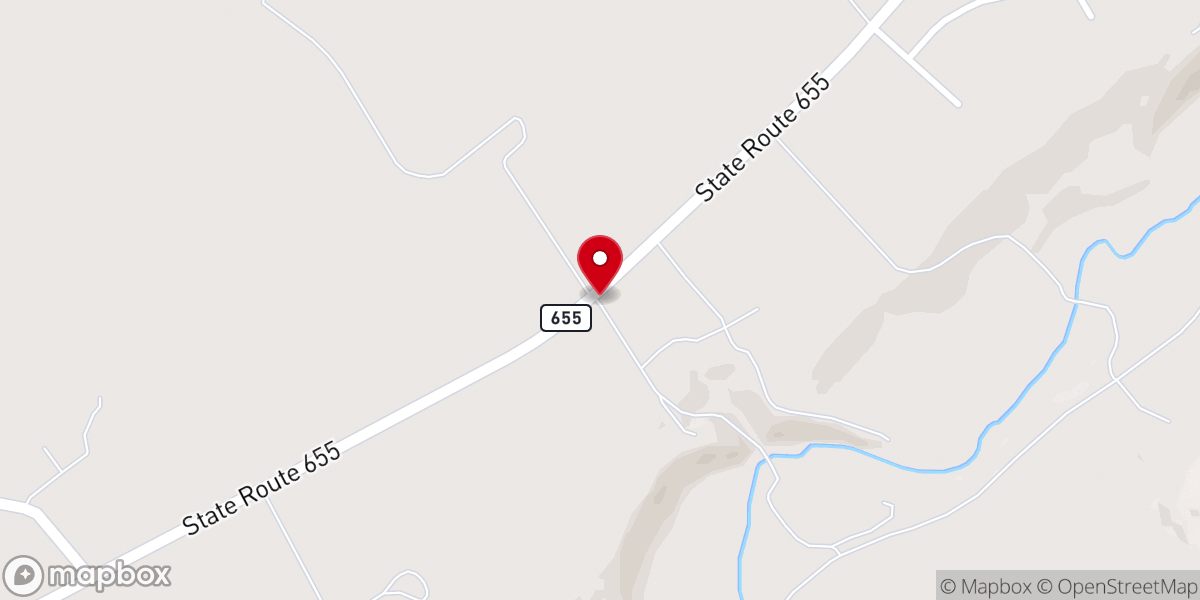 Map showing location of Creekside Hideaway Pavilion