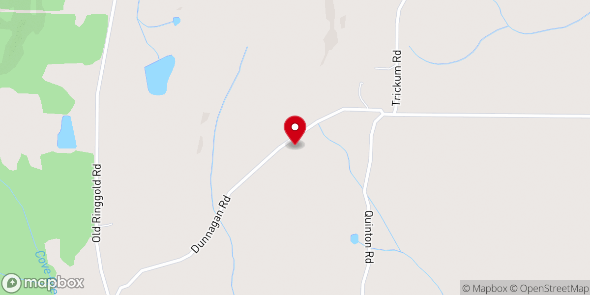 Map showing location of Liberty Church