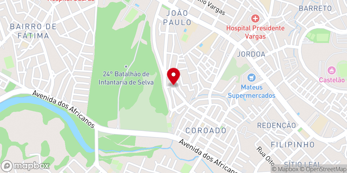 Map showing location of Igreja São Paulo