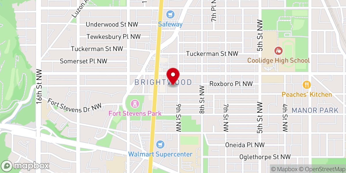 Map showing location of Exodus Missionary Baptist Church
