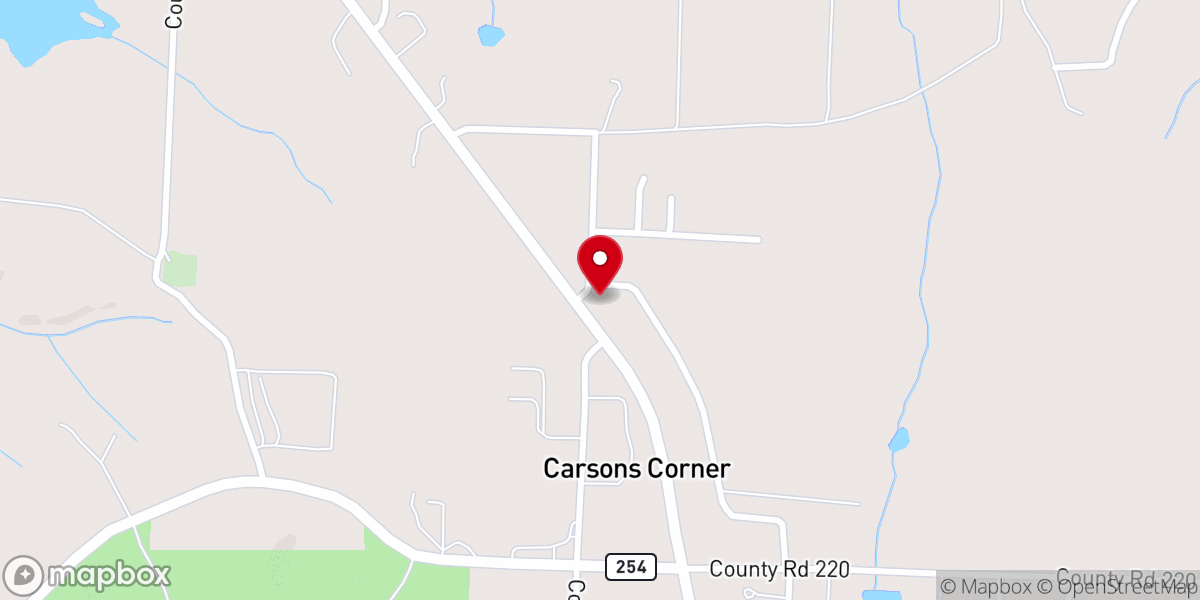 Map showing location of Hickory County Church of Christ