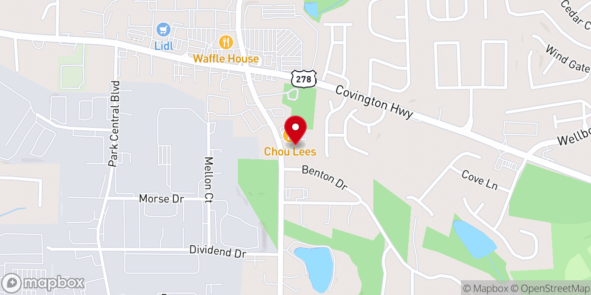 Map showing location of Greater Hope Inc Church