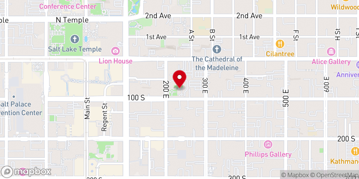 Map showing location of St. Mark's Cathedral