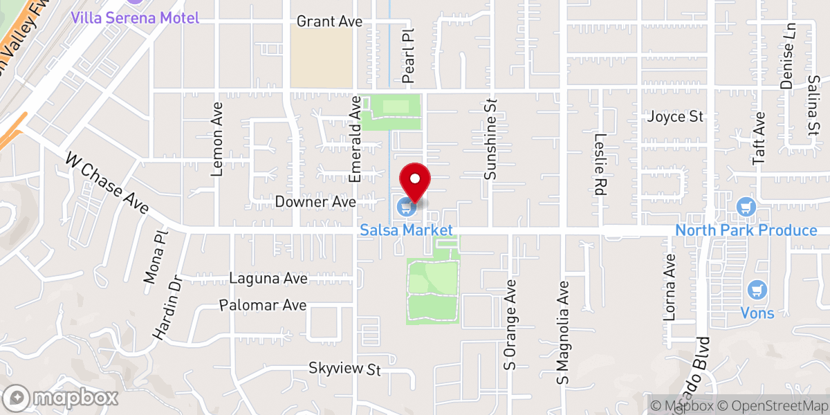Map showing location of Victory Outreach El Cajon