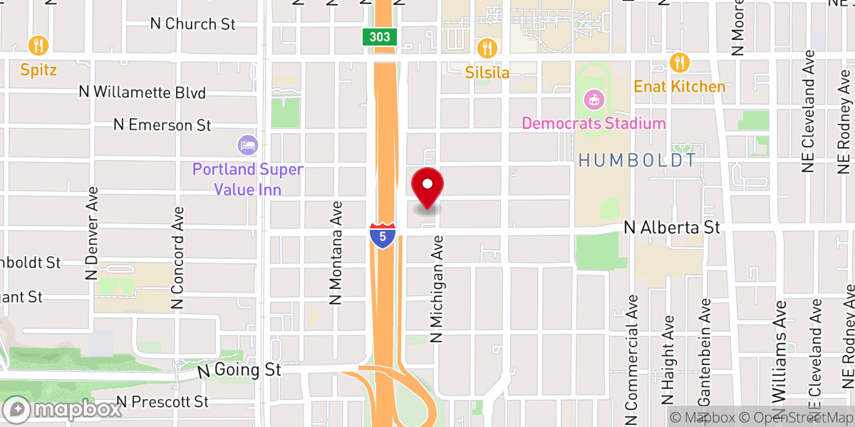 Map showing location of Walker Temple Church of God in Christ