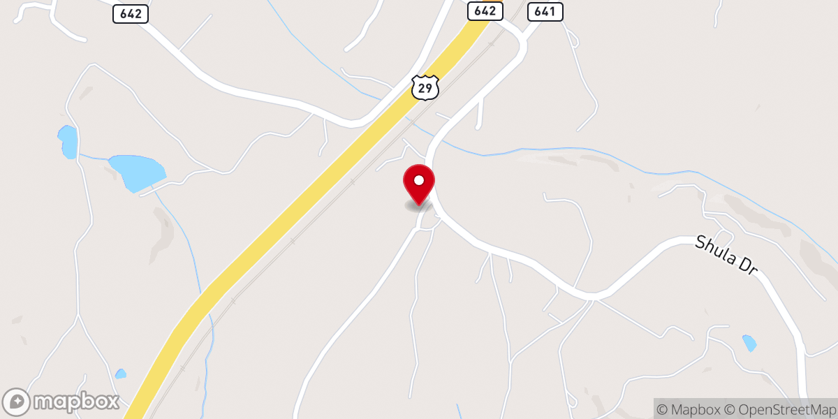 Map showing location of Motley United Methodist Church
