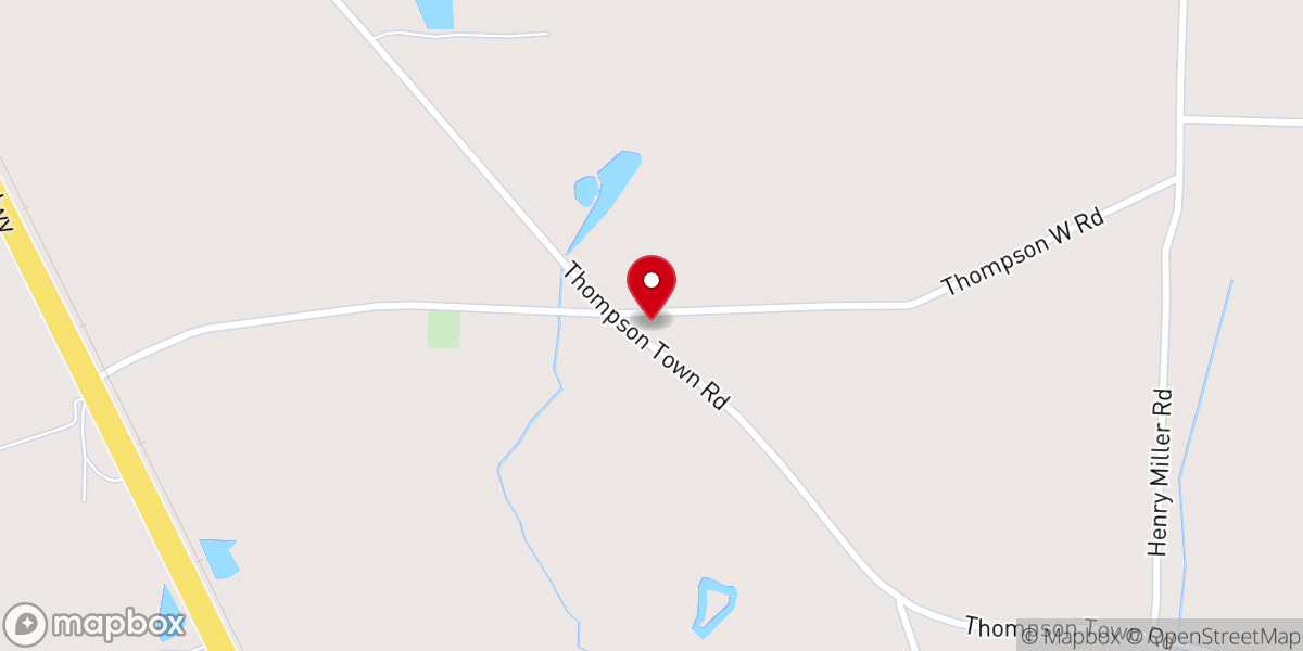 Map showing location of Thompson Church