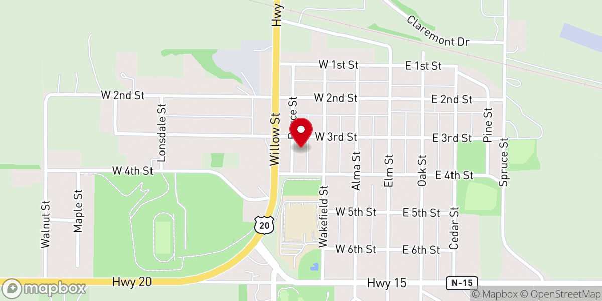 Map showing location of United Lutheran Church