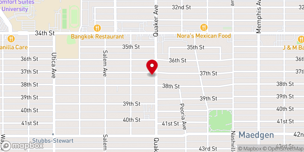 Map showing location of New Testament Baptist Church